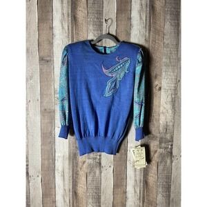 Vintage Anthony Sicari Knit Sweater 80s NWT